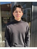 メンズパーマ メンズマッシュパーマ &nbsp;センター分け 担当山中