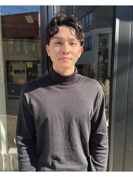 ヘアー アイス ルーチェ(HAIR ICI LUCE) メンズパーマ メンズマッシュパーマ  センター分け 担当山中