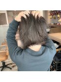 【unico.】オリーブグレージュ・赤み消しカラー・外ハネボブ