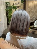 ハイトーングレージュボブ/