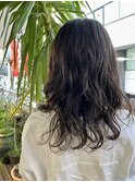 黒髪大きめウェーブパーマでこなれヘア【池袋/ウェーブパーマ】