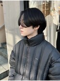 ニュアンスパーマセンターパートコンマヘアツーブロック