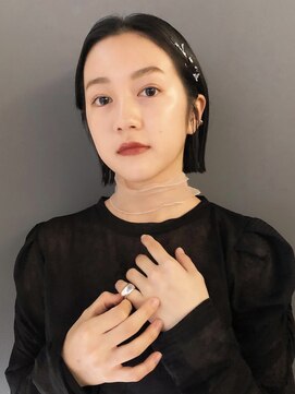 ルル 表参道(lulu.) ヘアセット×ヘアアレンジ×黒髪ボブ×ボブ×20代30代