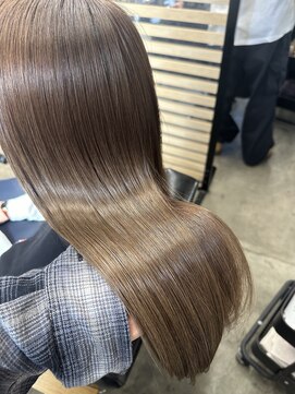 リノア(Linoa) 髪質改善カラー【ミルクティベージュ】