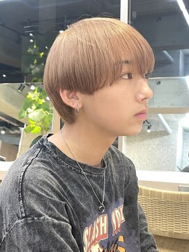 サンクプロジェクト(cinq PROJECT) 韓国風メンズメルクティーベージュダブルカラーハイトーンカラー