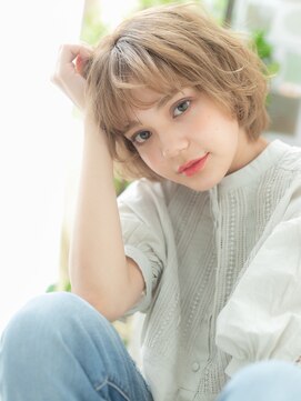 カバーヘア ブリス 戸田公園西口店(COVER HAIR bliss) ハイトーンカラー韓国風ウルフボブパーマh3戸田公園20代30代40代