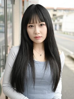 アジアエス 谷山 清和店(asia s)の写真/髪質改善TR併用で思わず触れたくなる美髪に！毛先まで潤う艶ストレートが実現◇レイヤーとの相性も良し！