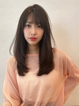 ユーフォリア 渋谷グランデ(Euphoria SHIBUYA GRANDE) レイヤーカット　顔まわりカット　ブラウンカラー