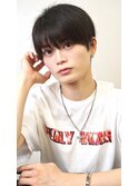 黒髪サラサラウンドマッシュ