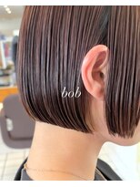 ヘアーアンドメイク サワ 上田本店(SAWA)&nbsp;20代30代プツッとミニボブラベンダーブラウン