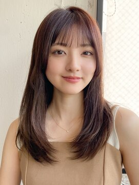 エトラ 渋谷店(etora) 小顔 前髪 レイヤーカット 暗めカラー デザインカラー"