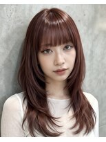 オンク 新宿(onk)&nbsp;黒髪/グレーベージュ/レイヤーロング/前髪パーマ[新宿駅]