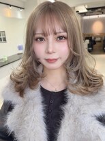 ユニークノベル 中央林間(unique novel)&nbsp;王道モテミルクティーベージュ×中顔面短縮レイヤーカット