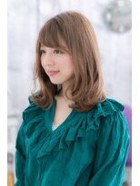 ミック ヘアアンドビューティー 大山店(miq  Hair&Beauty)&nbsp;透け感ベージュ系カラー♪くせ毛風やわらかラブワンカールb