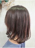 ハイレイヤー大人女子ミディアムフェイスレイヤーカット
