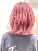 Norm横浜　ブリーチオンピンクカラー
