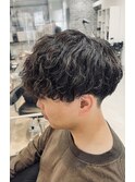 波巻きパーマ