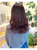 【Basis福田】ブリーチなしピンク×ラフカール