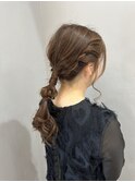 【FLOWER】セミタイトな編みおろしヘアセット