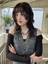 アクアオモテサンドウ(ACQUA omotesando) △大人可愛い癖毛風ウルフパーマレイヤーカットレッドブラウン