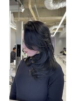 簡単ヘアセット/黒髪レイヤーカット［新宿/髪質改善/前髪カット