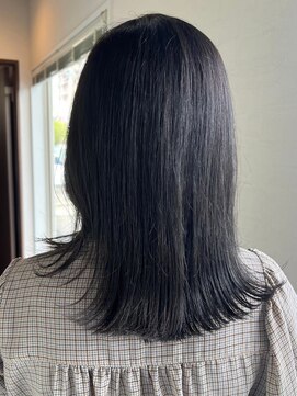 ミルヘアデザイン(mil hair design) ダブルカラーブルーアッシュカラーケアブリーチレイヤーカット