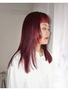 229 レッド　ポイントブリーチカラー