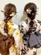 アップスニニー(up's niny) お友達と♪『浴衣着付け+セット』お揃いじゃないけど可愛い(^-^)