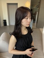 ローレンアオ(LOREN AO)&nbsp;デザインカラー/レイヤーカット/ウエットヘア/オリーブベージュ