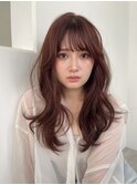 暖色カラー/艶カラー/似合わせカット/フェミニンロング
