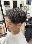 アップバングツイストパーマ