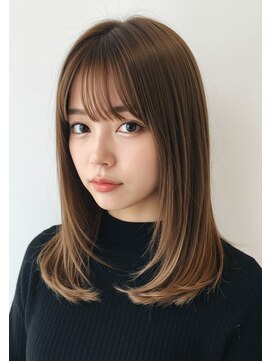 グルグル 本八幡店(GULGUL) ミディアム/顔周り/ブリーチなしカラー/前髪/本八幡