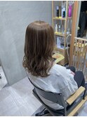 顔まわりレイヤー/グレージュカラー