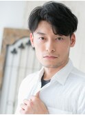 かき上げセンターパート波巻きパーマ韓国ヘアZ上尾
