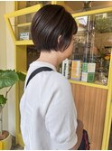 〈浅草 半個室〉ショートボブ/オリーブベージュ