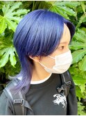 ネイビーブルー / 青髪 