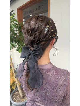 ヘアーラボ ハチ(HAIR LABO HACHI) チュールリボン編みおろし