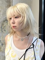 ソル ジングウマエ(SOL JINGUMAE)&nbsp;ハイトーンカラーブリーチペールカラーブロンドシルバーレイヤー