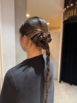 ノラ ヘアーサロン(NORA HAIR SALON) カチモリヘアアレンジタイトヘアアレンジ編みおろし