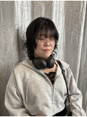 【ステップボーンカット】ミディアムレイヤー/ウルフパーマ
