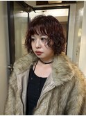 ボブパーマ/ミニボブパーマ/ミニボブ/チェリーレッド/自由が丘