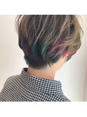 ショート×ユニコーンカラー