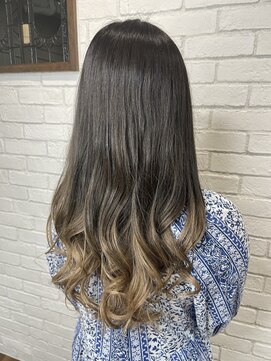 リコ バイ ルート(Lico by Route) グラデーションカラー　ホワイトミルクティー/30代/40代/50代