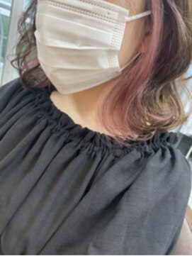 カプア 仙台駅前店(Kapua) ピアスカラー/ピンクアッシュ/外ハネ/くすみピンク/10代20代