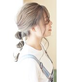 ペールカーキミディ 革紐アレンジ