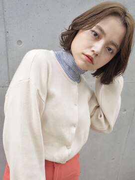 ネオリーブカップ 町田店(Neolive capu) センター分けボブ ＊ ブラウンカラー【neolivecapu町田店】