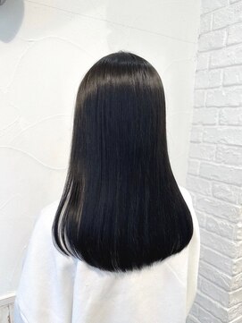 ネオリーブアオバ 高田馬場店(Neolive aoba) アディクシーカラーブルーブラックの黒髪風カラー