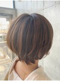 大人ナチュラルショートボブ☆40代50代ヘアスタイル