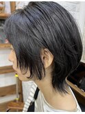 ショートウルフダークカラー