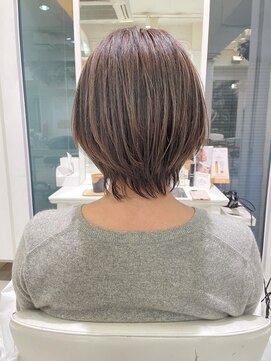 ファイブボックスヘアー 広島(five vox hair) 大人ショートボブ　予防美容ケアカラー